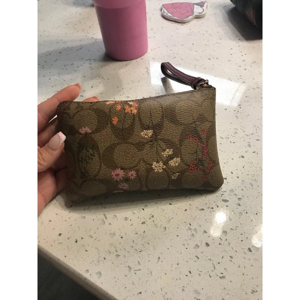 Coach floral wristlet